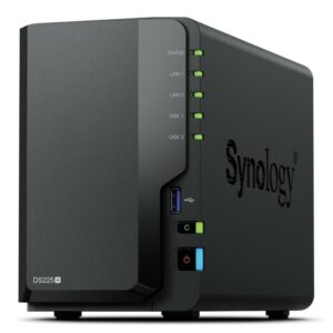 Serwer NAS DS225+ 2x0HDD J4125 2GB DDR4 1xGbE 1x2,5GbE 3Y