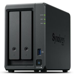 Serwer DS725+ 2x0HDD 4GB DDR4 AMD R1600 1x1GbE 1x2,5Gbe 3Y