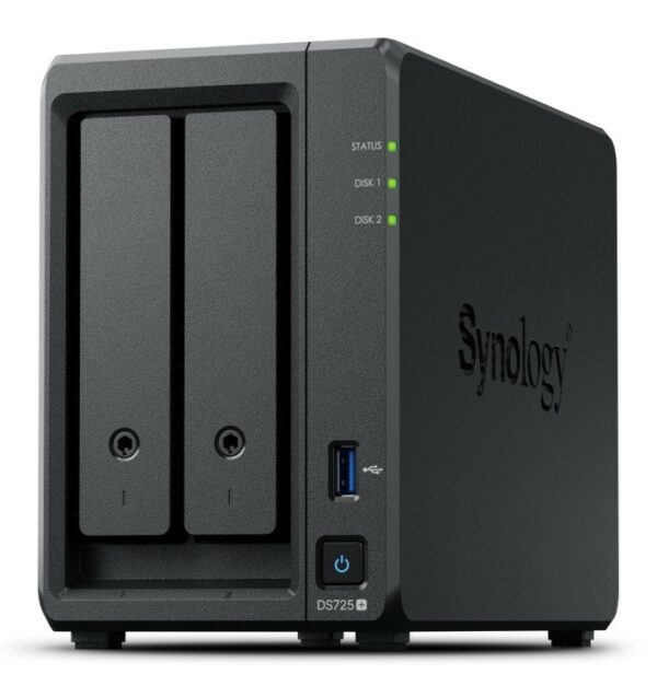 Serwer DS725+ 2x0HDD 4GB DDR4 AMD R1600 1x1GbE 1x2,5Gbe 3Y - obrazek 2