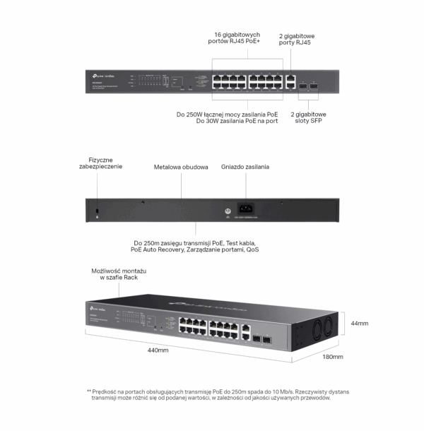 Switch TP-LINK ES220GMP Omada Easy Managed - obrazek 7