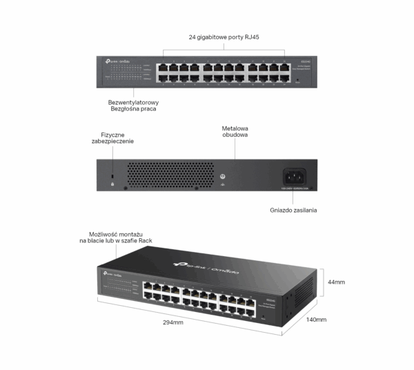 Switch TP-LINK ES224G Omada Easy Managed - obrazek 7