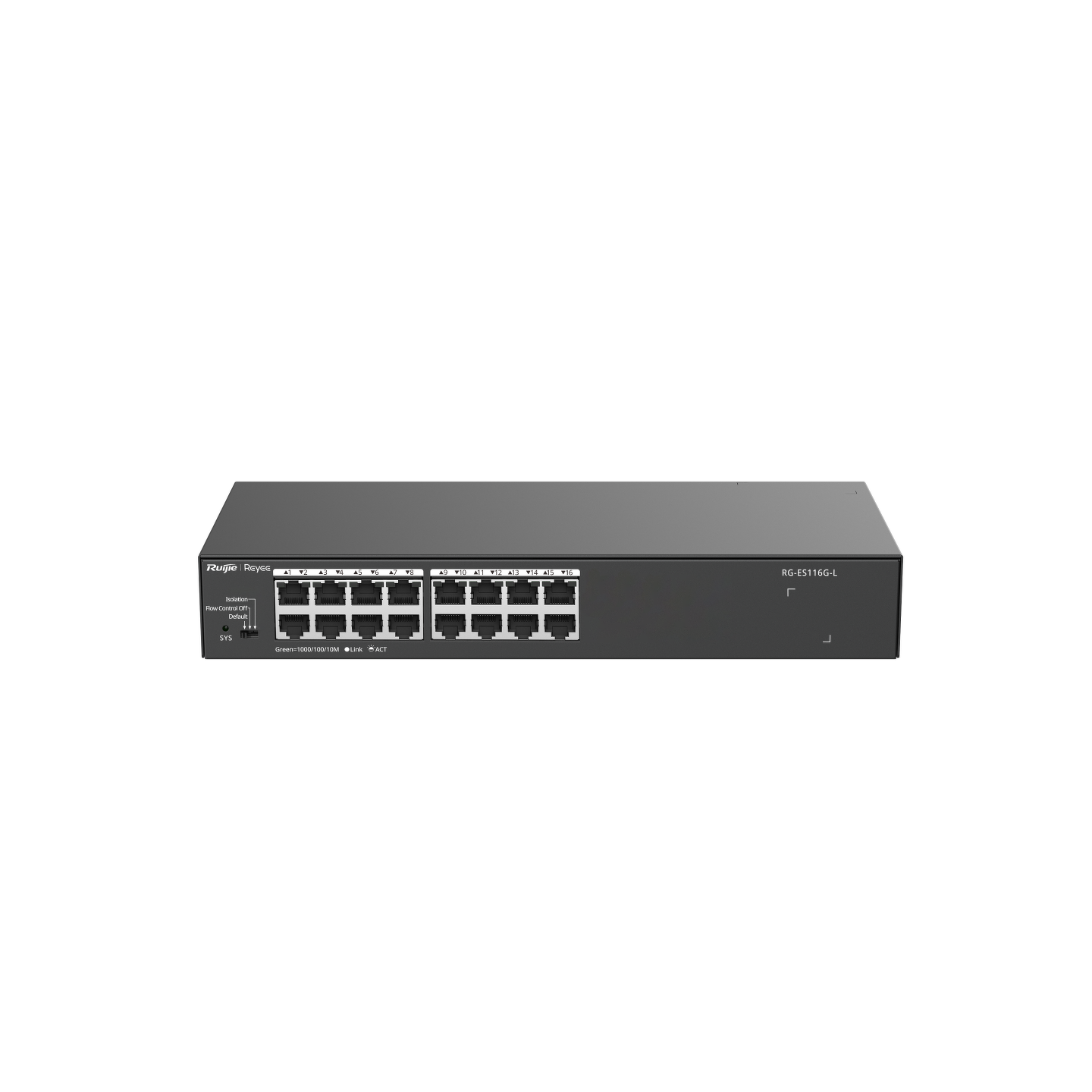Ruijie Reyee RG-ES116G-L | Switch, 16 portów,16xGE, Desktop, Rack, Cloud Monitoring - obrazek 2