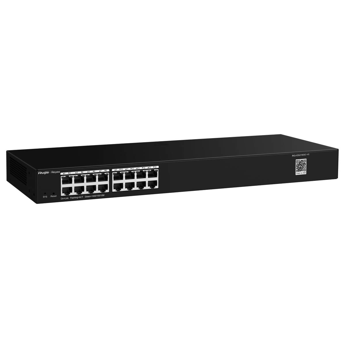 Ruijie Reyee RG-ES216GC-V2 | Switch Easy Smart, 16 portów, 16xGE, Desktop, Cloud, Rack - obrazek 2