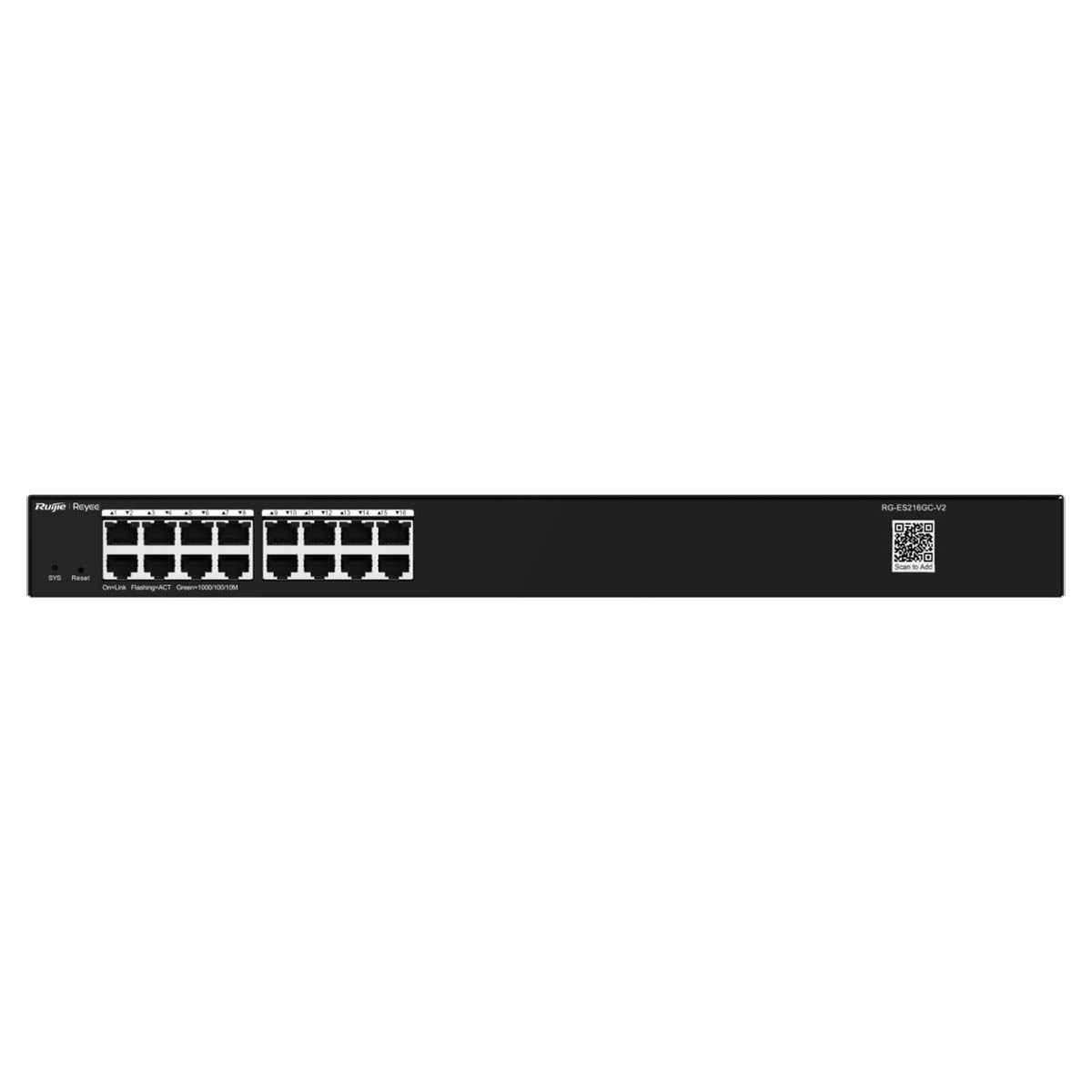 Ruijie Reyee RG-ES216GC-V2 | Switch Easy Smart, 16 portów, 16xGE, Desktop, Cloud, Rack - obrazek 3