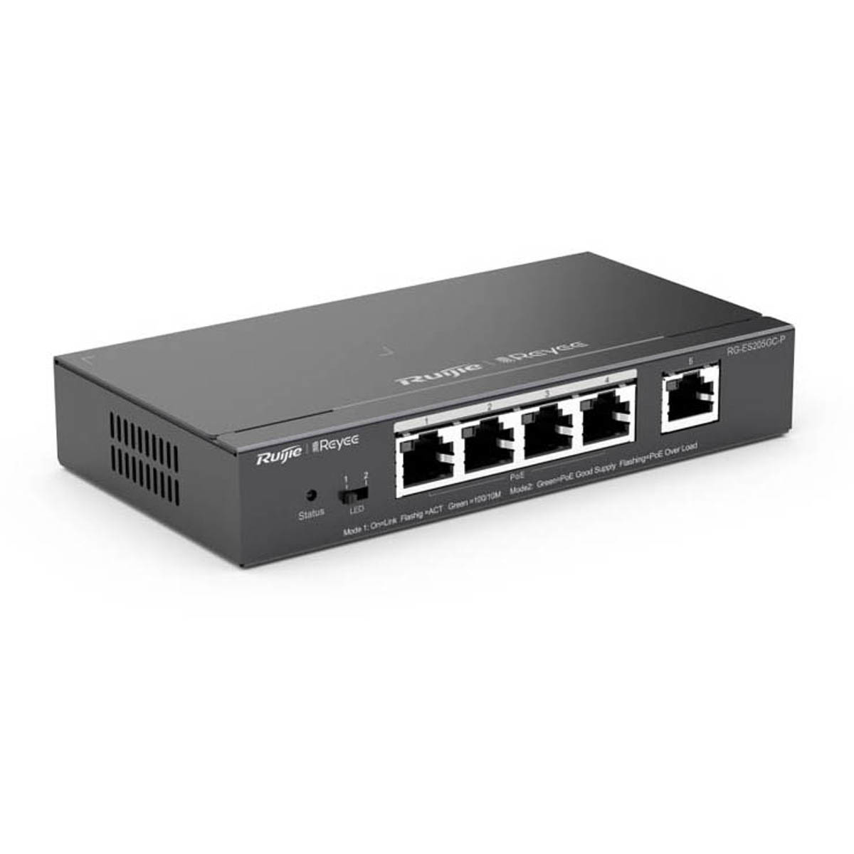 Ruijie Reyee RG-ES205GC-P | Switch Easy Smart, 5 portów, 5xGE, 4xPoE, 54W, Desktop, Cloud - obrazek 2