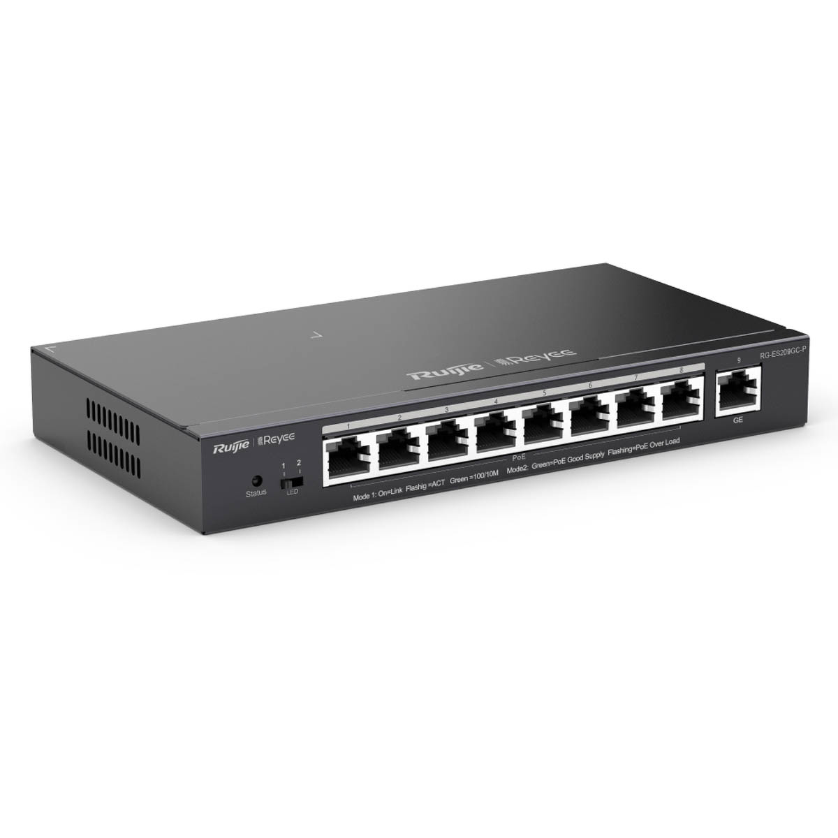 Ruijie Reyee RG-ES209GC-P | Switch Easy Smart, 9 portów, 9xGE, 8xPoE, 120W, Desktop, Cloud - obrazek 2