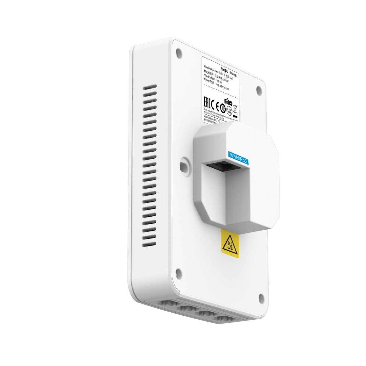 Ruijie Reyee RG-RAP1200(P) | Access Point, 5 portów, 5xGE, 1xPoE IN, 1xPoE Out, WiFi 5, 2,4 GHz/5GHz, AC1267, Wewnętrzny, Naścienny, Roaming, Repeater, Cloud - obrazek 5