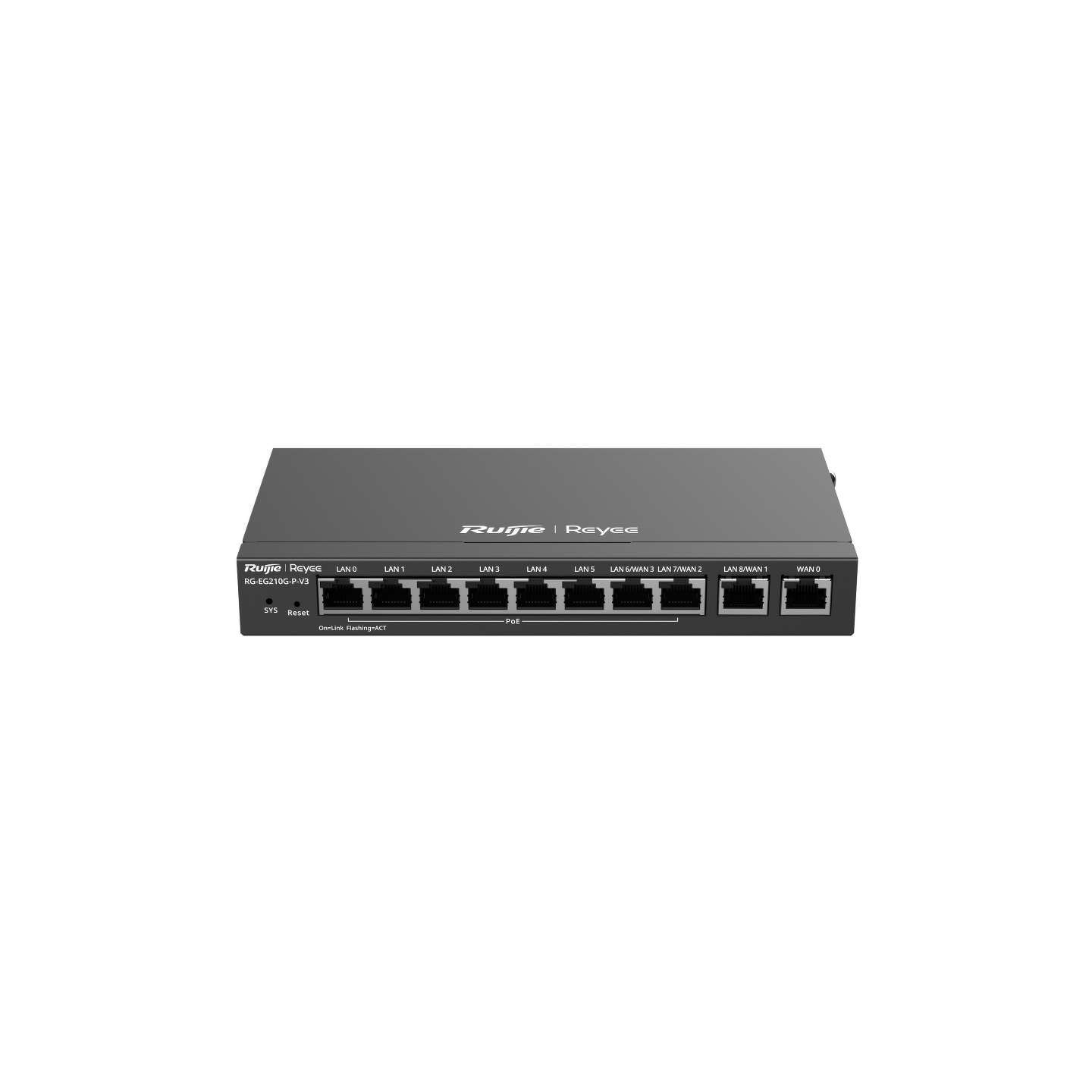 Ruijie Reyee RG-EG210G-P-V3 | Router, VPN, 10 portów, 10xGbit, 8xPoE, 110W, 1xWAN, 5xLAN, 3xLAN/WAN, Cloud - obrazek 2