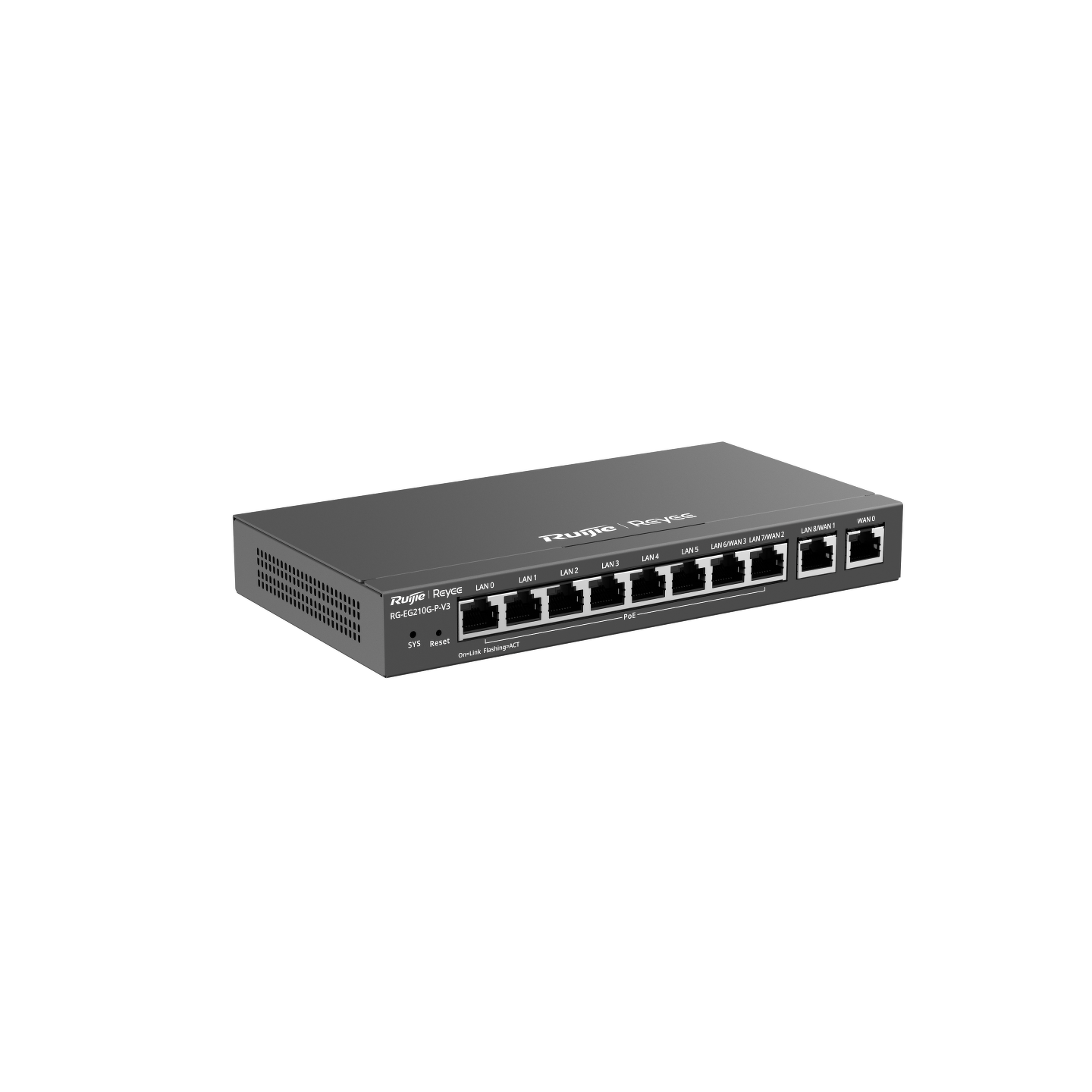 Ruijie Reyee RG-EG210G-P-V3 | Router, VPN, 10 portów, 10xGbit, 8xPoE, 110W, 1xWAN, 5xLAN, 3xLAN/WAN, Cloud - obrazek 3