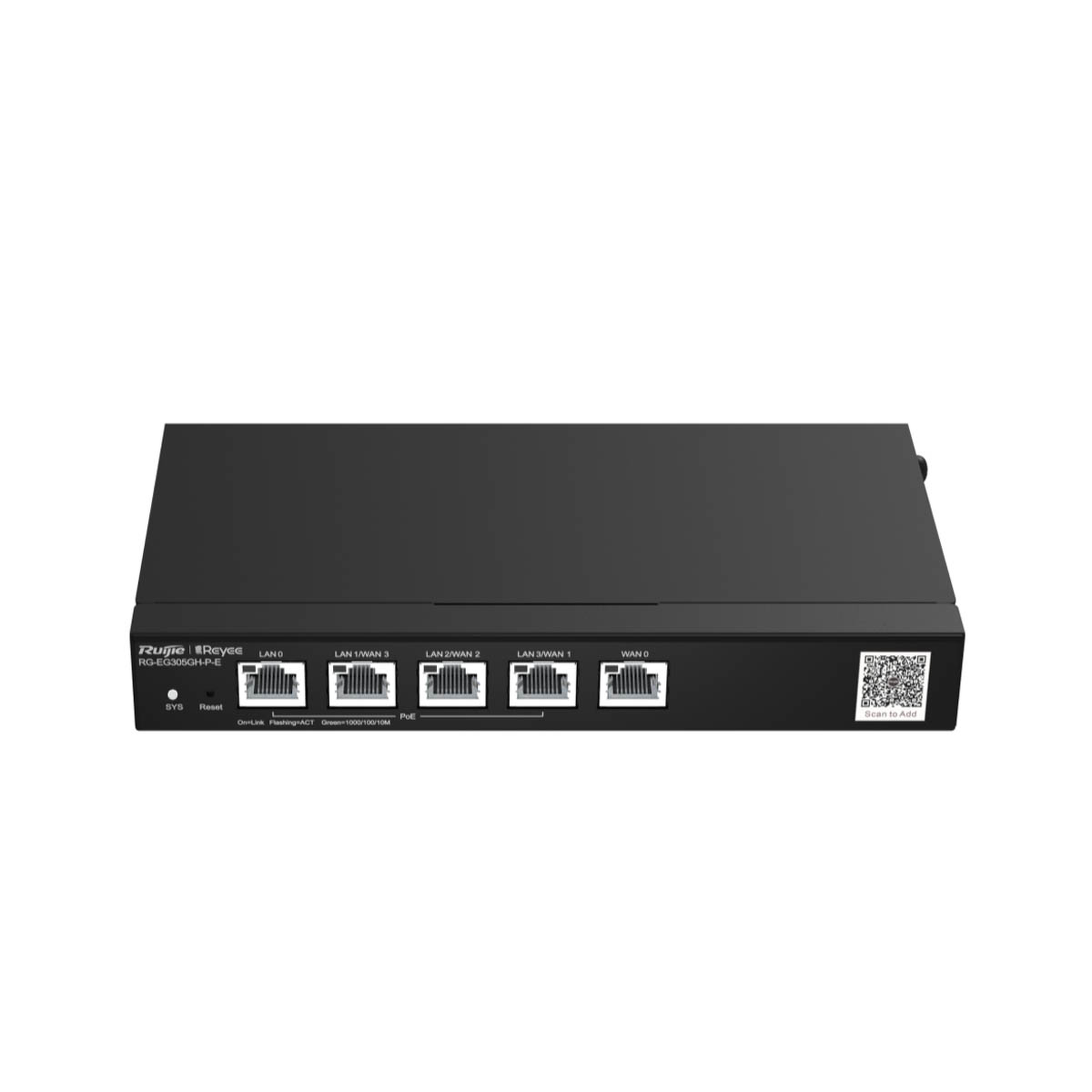 Ruijie Reyee RG-EG305GH-P-E | Router, VPN, 5 portów, 5xGbit, 4xPoE, 60W, 1xWAN, 1xLAN, 3xLAN/WAN, Cloud - obrazek 3