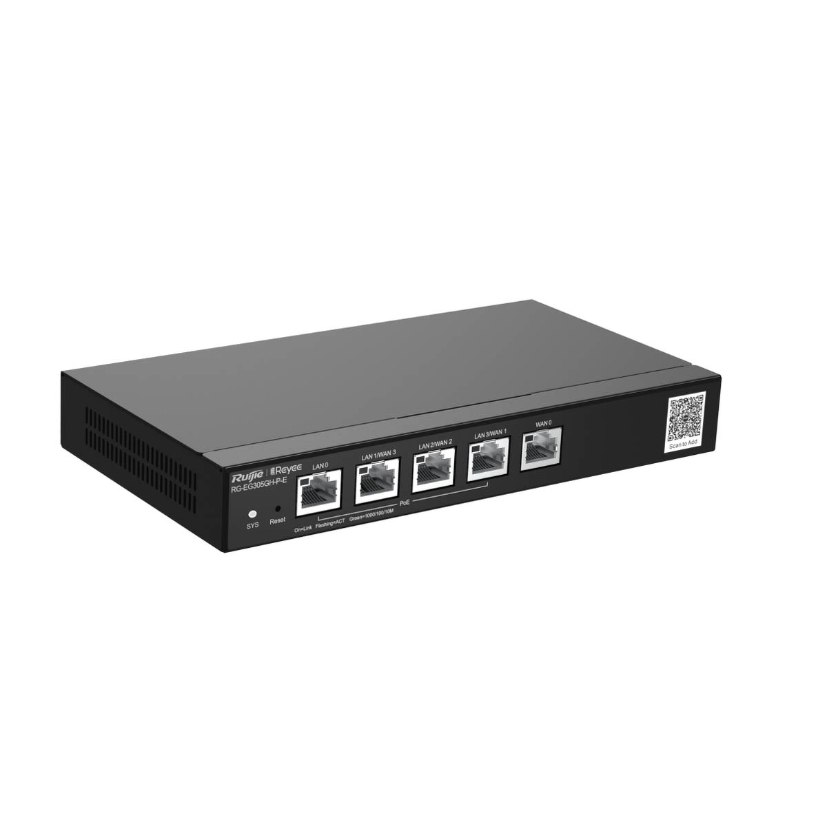 Ruijie Reyee RG-EG305GH-P-E | Router, VPN, 5 portów, 5xGbit, 4xPoE, 60W, 1xWAN, 1xLAN, 3xLAN/WAN, Cloud - obrazek 4