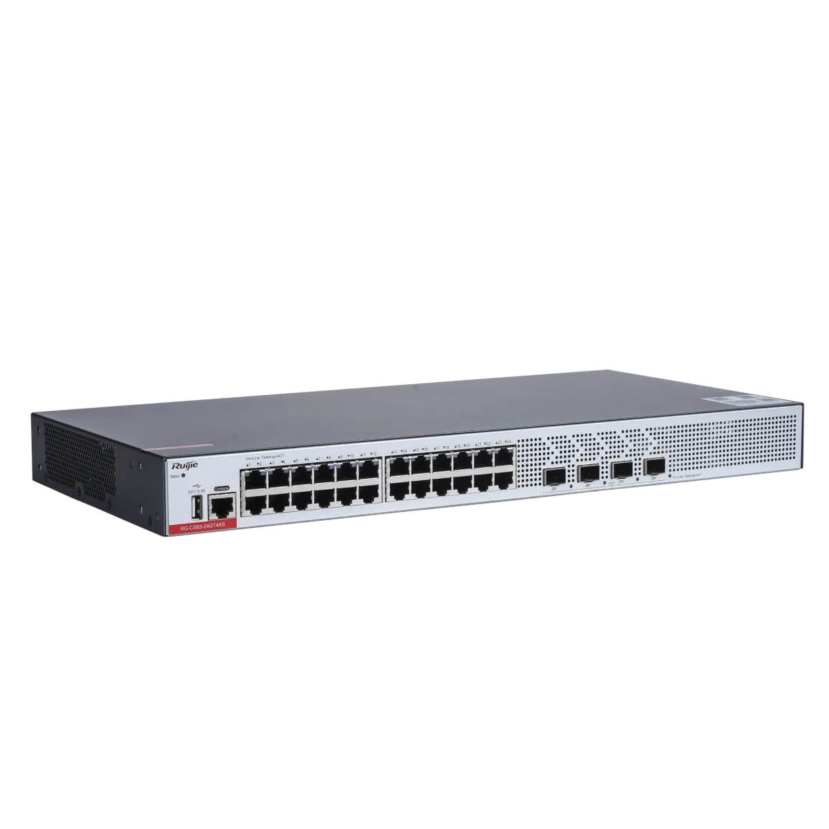 Ruijie RG-CS83-24GT4XS | Switch zarządzalny, 28 portów, 24xGE, 4x10GE SFP+, 1xConsole, L3, Cloud - obrazek 2