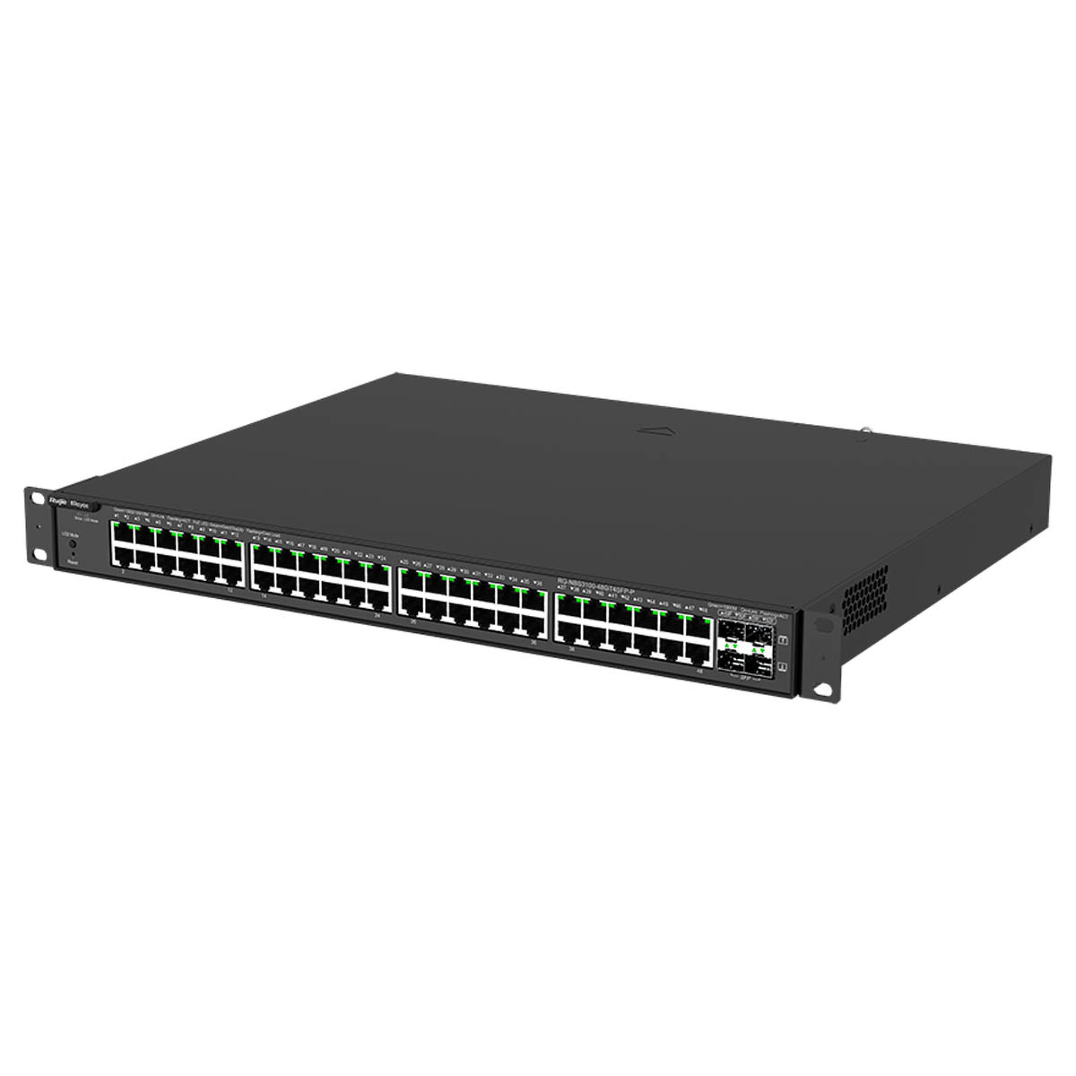 Ruijie Reyee RG-NBS3100-48GT4SFP-P | Switch Zarządzalny, 52 portów, 48xGE, 48xPoE, 370W, 4xSFP, L2, Rack, Cloud - obrazek 3