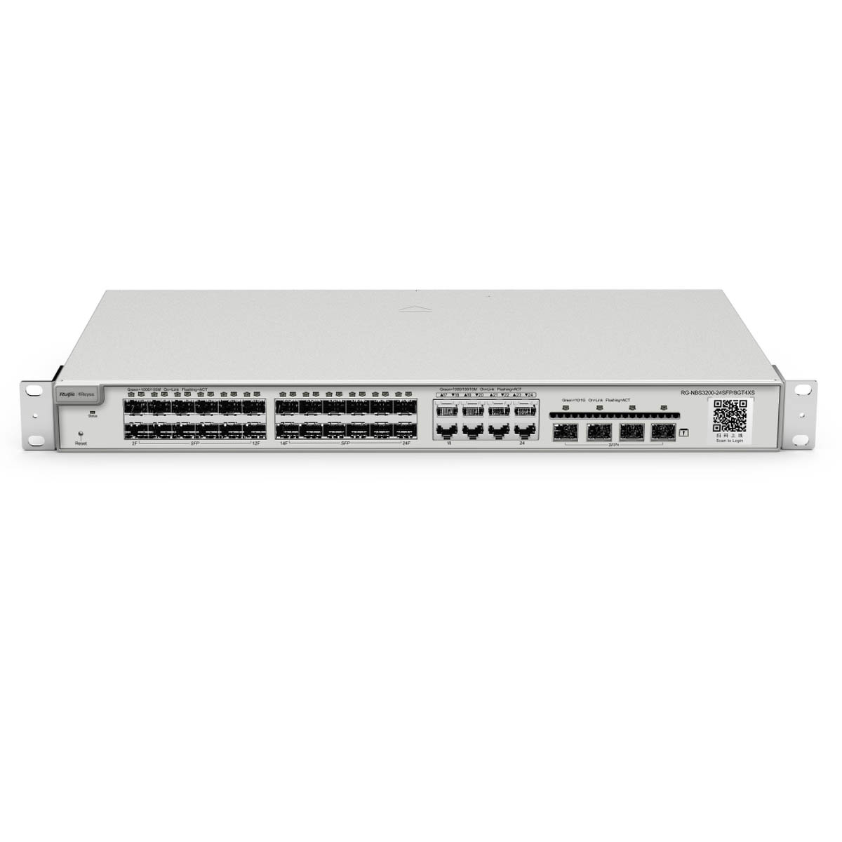 Ruijie Reyee RG-NBS3200-24SFP/8GT4XS | Switch Zarządzalny, 28 portów, 8xSFP/Combo, 16xSFP, 4xSFP+, Rack, L2, Cloud - obrazek 2