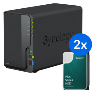 Synology DS223 /16T | 2-zatokowy serwer NAS w zestawie z dyskami o łącznej pojemności 16TB, Tower