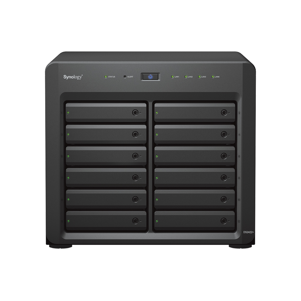 Synology DS2422+ | 12-zatokowy serwer NAS, AMD Ryzen, 4GB RAM, 4x 1GbE RJ-45, Tower - obrazek 3