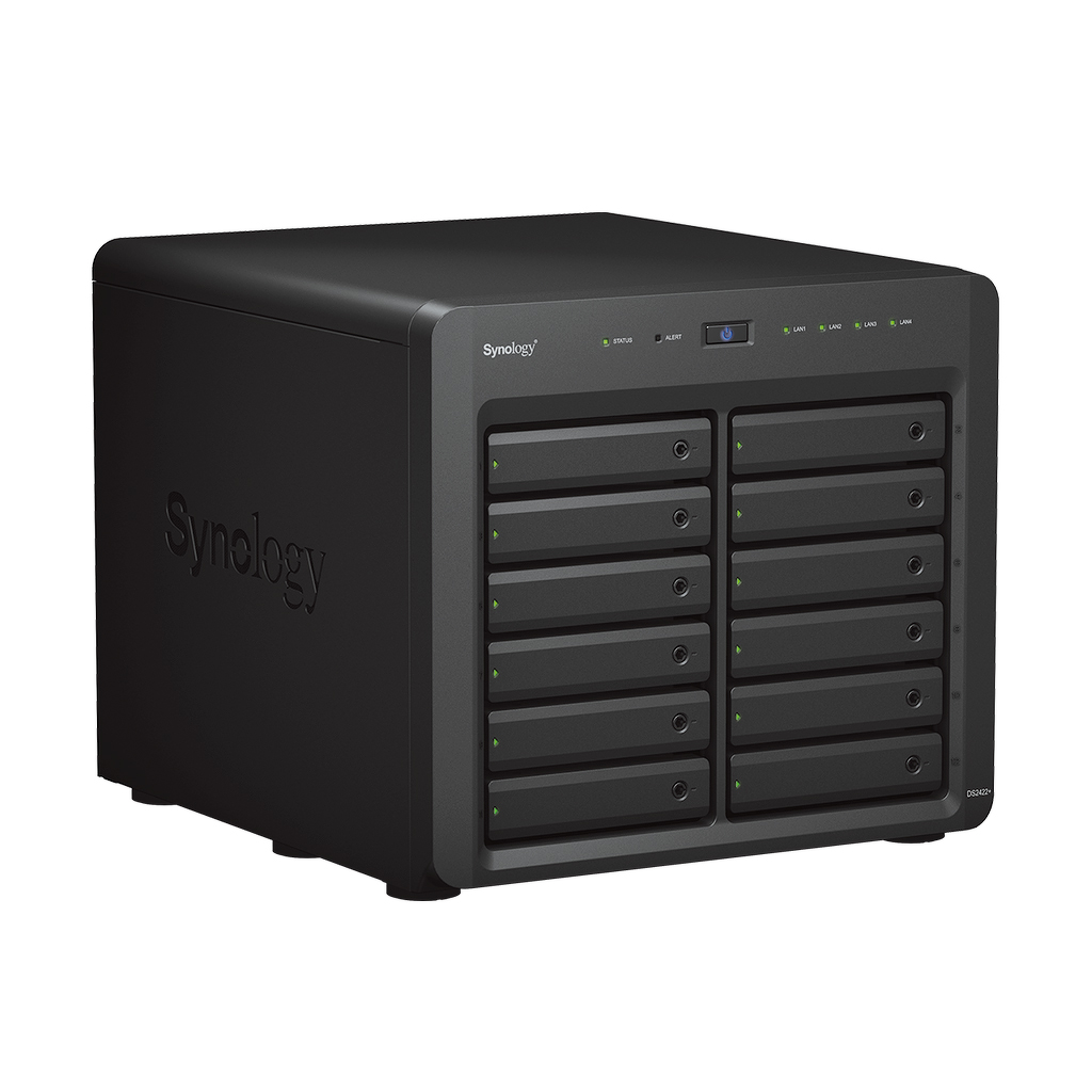 Synology DS2422+ | 12-zatokowy serwer NAS, AMD Ryzen, 4GB RAM, 4x 1GbE RJ-45, Tower - obrazek 4