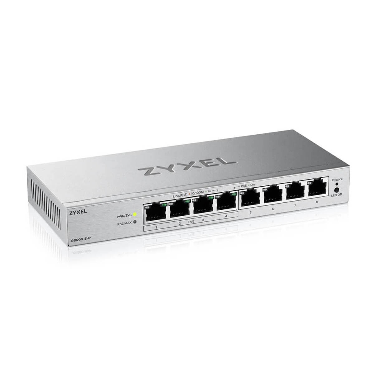 Zyxel GS1200-8HPV3-EU0101F 8-portowy switch gigabitowy zarządzalny - obrazek 2