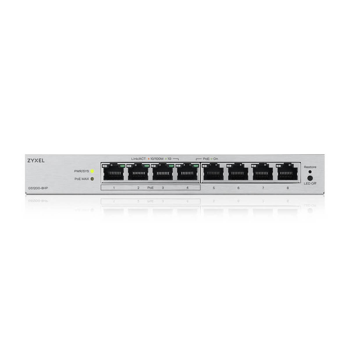 Zyxel GS1200-8HPV3-EU0101F 8-portowy switch gigabitowy zarządzalny - obrazek 3