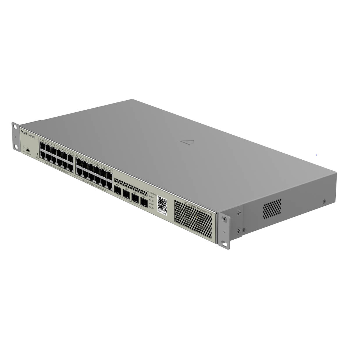 Ruijie Reyee RG-NBS3100-24GT4SFP-P-V2 | Switch Zarządzalny, 28 portów, 24xGE, 24xPoE, 370W, 4xSFP, L2, Rack, Cloud - obrazek 3