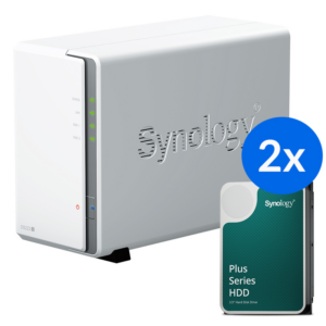 Synology DS223j /32T | 2-zatokowy serwer NAS w zestawie z dyskami o łącznej pojemności 32TB, Tower