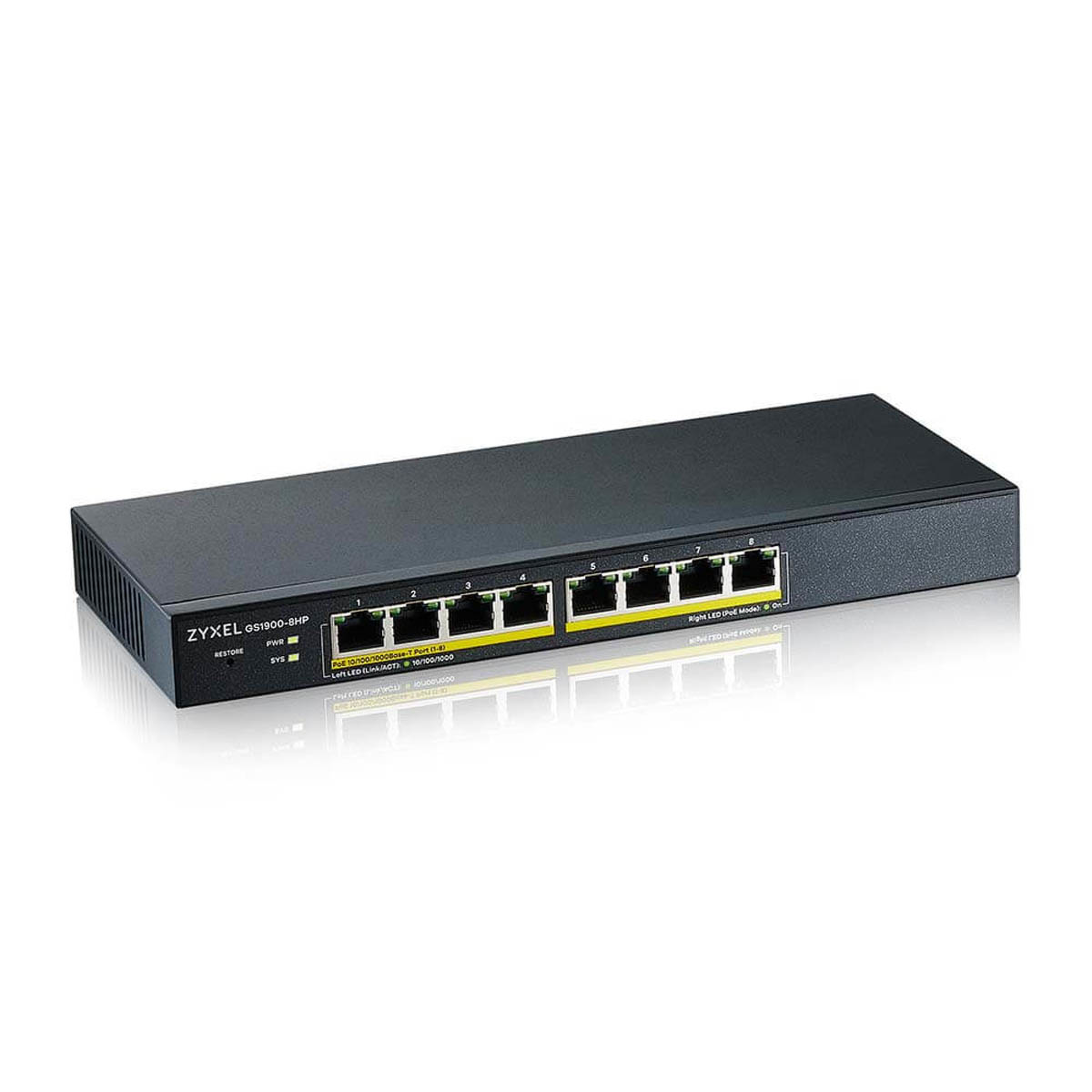 Zyxel GS1900-8HP-EU0103F | Switch PoE 8 portowy z budżetem mocy 77 W - obrazek 2