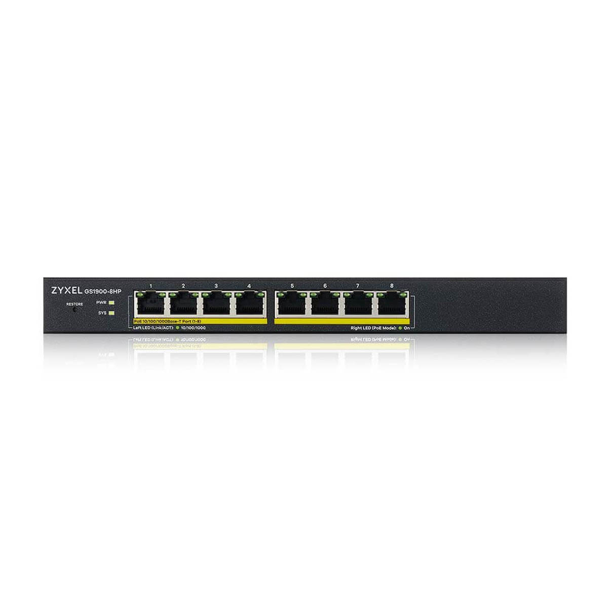 Zyxel GS1900-8HP-EU0103F | Switch PoE 8 portowy z budżetem mocy 77 W - obrazek 3