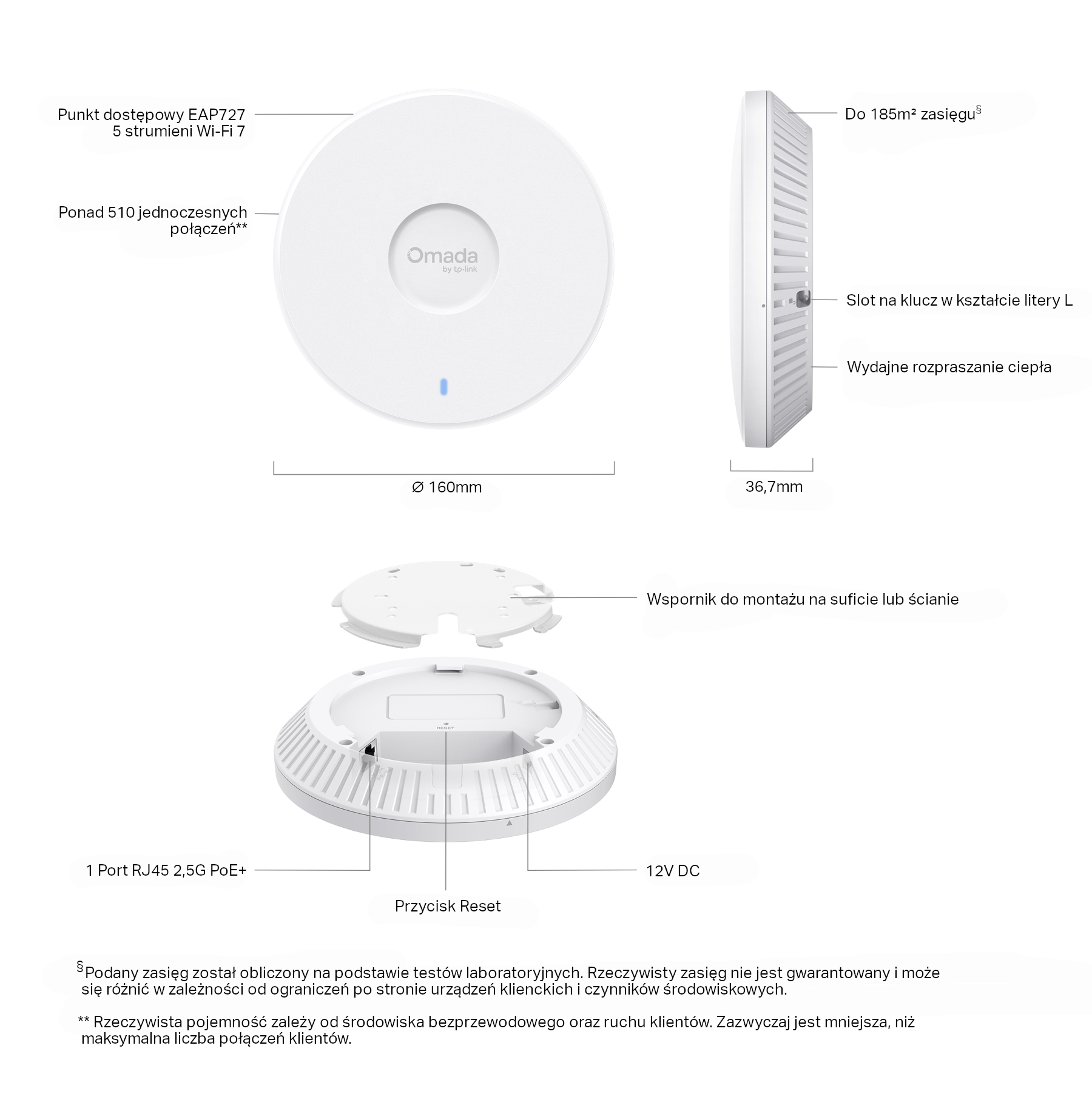 Access Point TP-LINK EAP727 Wi-Fi 7 BE5000 (bez 6 GHz) - obrazek 7